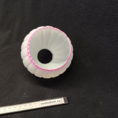 Плафон стекло с розовой каемкой 135*115мм Е27 (44мм посадка) Colosseo 71618 Плафон стекло с розовой каемкой 135*115мм Е27 (44мм посадка) Colosseo 71618