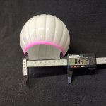 Плафон стекло с розовой каемкой 135*115мм Е27 (44мм посадка) Colosseo 71618