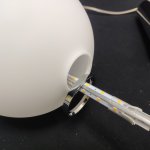 Плафон стекло с двумя отверстиями 40мм диаметром 170мм матовый белый Aployt APL.009 Arabel