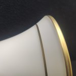 Плафон стекло бежевое с золотой каемкой 135*110мм E27 (41мм посадка) Arte Lamp A2709PL BLOSSOM