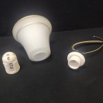 Плафон стекло бежевое с золотой каемкой 135*110мм E27 (41мм посадка) Arte Lamp A2709PL BLOSSOM