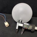 Плафон стекло шар полуматовый 100мм с резьбой 20мм SL1133.5 BOPONE