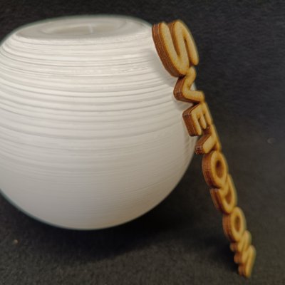 Плафон стекло шар матовый полосатый 80мм с резьбой G9 20мм CL215 Монка 