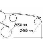 Плафон стеклянный шар прозрачный 150мм с резьбой G9 Cl218 FISHER