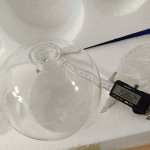 Плафон стеклянный шар прозрачный 150мм с резьбой G9 Cl218 FISHER