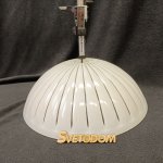 Плафон стекло белое матовое с полосками большое 300*110мм Е27 (43мм посадка) CL4132 Латур