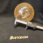 Плафон стекло янтарное 150*136мм Е27 (42мм посадка) CL419 Каир