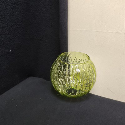 Плафон стекло шар зеленый с пружиной 100мм Е14 (31мм посадка) CL604 Попурри