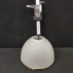 Плафон стеклянный 150*100мм (42мм посадка) с ободом бронза E27 13060