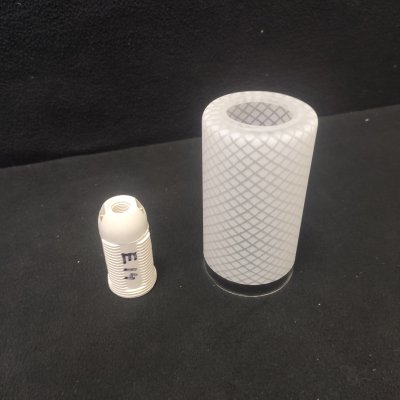 Плафон стекло матовое с узором 100*55мм Е14 (33мм посадка) Евро 20030 Sherwood