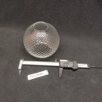 Плафон стекло граненое прозрачное сфера 120*115мм E27 (44мм посадка) Евро 30139 Kristin