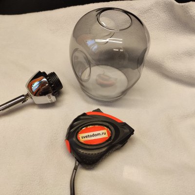 Плафон стекло дымчатый 120*135мм E27 (44мм посадка) Евро 30164 Marci