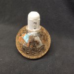 Плафон стекло битое янтарного цвета 125*90мм E14-27 (40мм посадка) Евро 3353 Libre