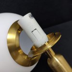 Плафон стекло белое матовое 150мм с резьбой 49мм бронза Freya FR5124 Zelda