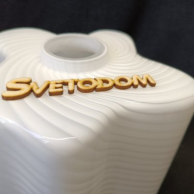 Плафон стекло полосатый 200мм Е27 (43мм посадка) SL117.50 Onde