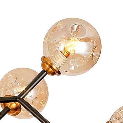 Плафон стекло янтарный 150мм с ямками резьба 39мм LSP-8309 ASTORIA