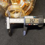 Плафон стекло янтарный 150мм с ямками резьба 39мм LSP-8309 ASTORIA