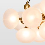 Плафон стеклянный эллипс полуматовый 150*110мм с резьбой G9 20мм LSP-8650 Covington