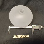 Плафон стеклянный эллипс полуматовый 150*110мм с резьбой G9 20мм LSP-8650 Covington