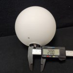 Плафон стекло белое матовое шар 120мм с резьбой G9 (20мм) LSP-8804 DOWNEY