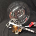 Плафон стекло прозрачное шар 250мм (80мм посадка) Lumion 6509 SUSPENTIONI