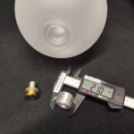 Плафон стекло полуматовый шар 130мм с резьбой 20мм Люмион 6516 GLOW