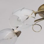 Плафон стекло матовое с узором 100*120мм E14/Е27 (35мм посадка) De markt/ Mw 358011 Грация