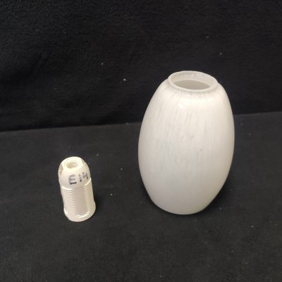 Плафон стекло белый матовый 85*115мм E14 (32мм посадка) Mw 6380266 Олимпия