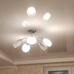 Плафон стекло полосатый хром E14 135*130мм MW light / De markt 2670117 Фиеста