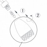 Плафон стекло двойное с декором 50*100мм с резьбой G9 20мм CL2012 Амбер