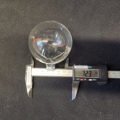 Плафон шарик прозрачный G4 72мм (12мм посадка)