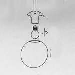 Плафон стекло шар полуматовый 130мм под пружины посадка 47мм