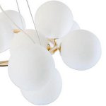 Плафон стекло шар матовый белый 150мм с резьбой Е27 40мм Кинк Сида