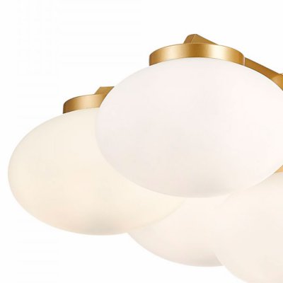 Плафон стеклянный эллипс матовый белый 250мм (80мм посадка) SL1503 Modica под пружины