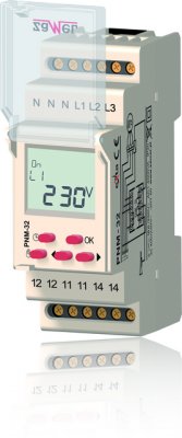 Zamel Реле напряжения 3Ф 16А ЖК рег. 100/290VAC (Umin/Umax) IP20 на DIN рейку (PNM-32) Zamel Реле напряжения 3Ф 16А ЖК рег. 100/290VAC (Umin/Umax) IP20 на DIN рейку (PNM-32)