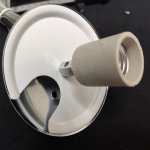 Подвесное крепление для светильников с отверстием плафона 75-105мм E27 прозрачный шнур 1,6м