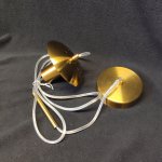 Подвесное крепление для светильников с отверстием плафона 75-105мм E27 прозрачный шнур 1,6м медь (1925)