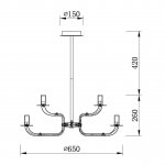 Подвесная люстра Vele Luce Artistico VL1682L08
