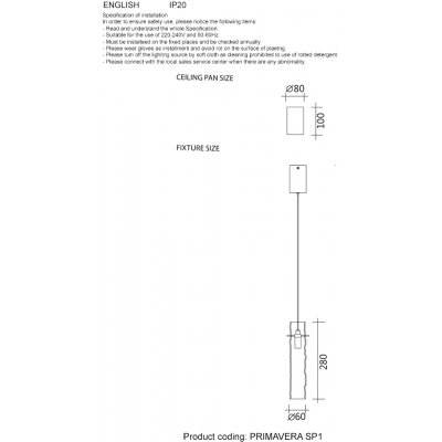 Светильник Crystal lux PRIMAVERA SP1 GOLD