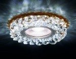 Светильник точечный Ambrella S257 BR хром/коричневый хрусталь/MR16+3W(LED WHITE) COMPO SPOT