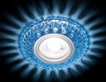 Светильник точечный Ambrella S291 BL хром/голубой хрусталь/MR16+3W(LED COLD) COMPO SPOT