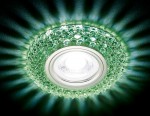 Светильник точечный Ambrella S291 GR хром/зеленый хрусталь/MR16+3W(LED COLD) COMPO SPOT