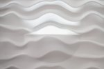 3D Дизайнерская панель из гипса SANDY-2 WHITE, 600x600 мм, 0,36 м2