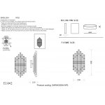 Crystal lux SARAGOSA AP2 BRASS/TRANSPARENTE