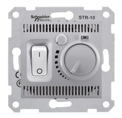 SE Sedna Алюминий Регулятор теплого пола 10А (SDN6000360)