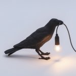 Настольная лампа птица черная Seletti 14735