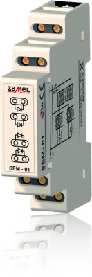 Zamel Разделитель входов 4 диода IP20 на DIN рейку (SEM-01) Zamel Разделитель входов 4 диода IP20 на DIN рейку (SEM-01)