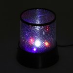 Ночник-проектор "Звёздное небо", 4 LED, (USB, адаптер в комплекте) или (4*ААА), пластик