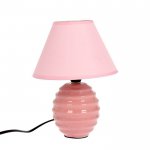 Лампа настольная "Спираль" 220V, E14, розовая 17х17х25 см