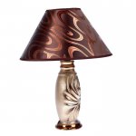 Лампа настольная керамика "Вихрь" под бронзу 220V Е14 35,5х27,5х27,5 см